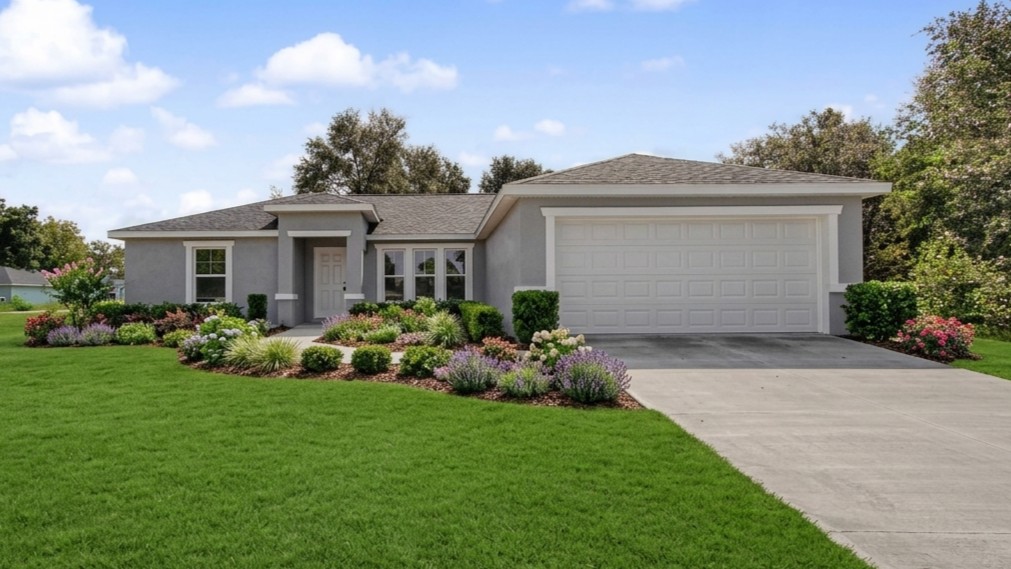 Clean architectural lines and high curb appeal make The Jacob Model an ideal choice for affordable new home buyers.